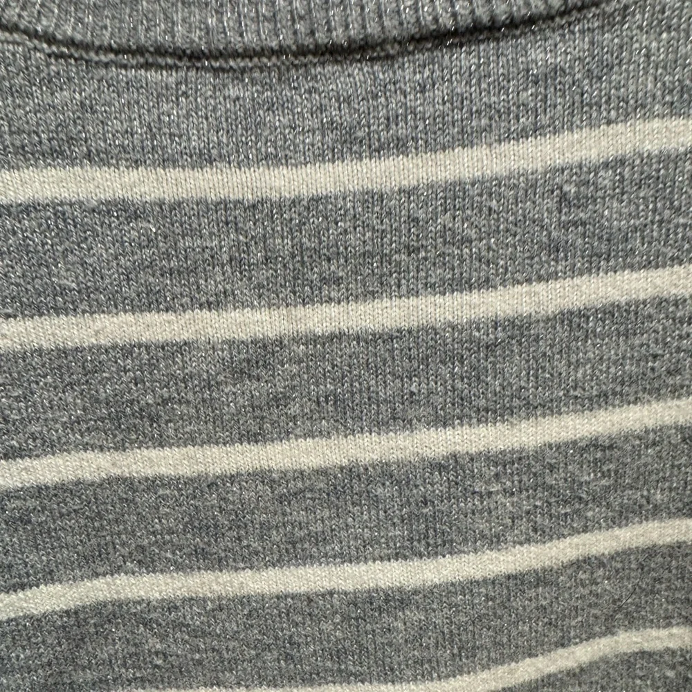 Old Navy‎ Silver and White Striped Top